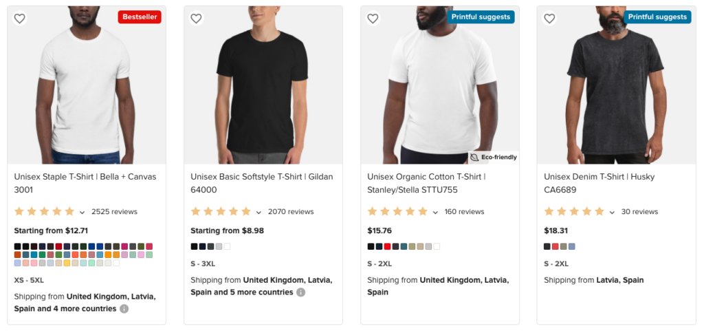 Which POD company in your opinion has the broadest supply of shirts? :  r/printondemand